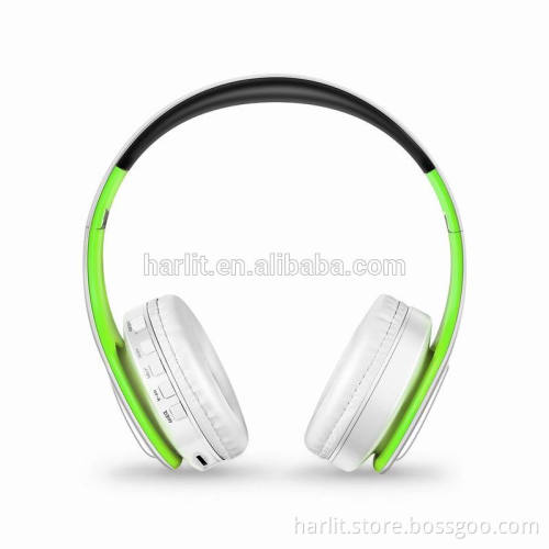 Foldable Overhead Stereo Bluetooth 4.0 Headphones With Mic And 3.5MM Aux Wire Cable